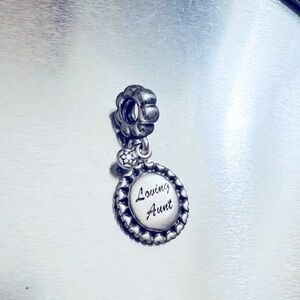 PANDORA Loving Aunt Dangle Charm Authentic CZ Family